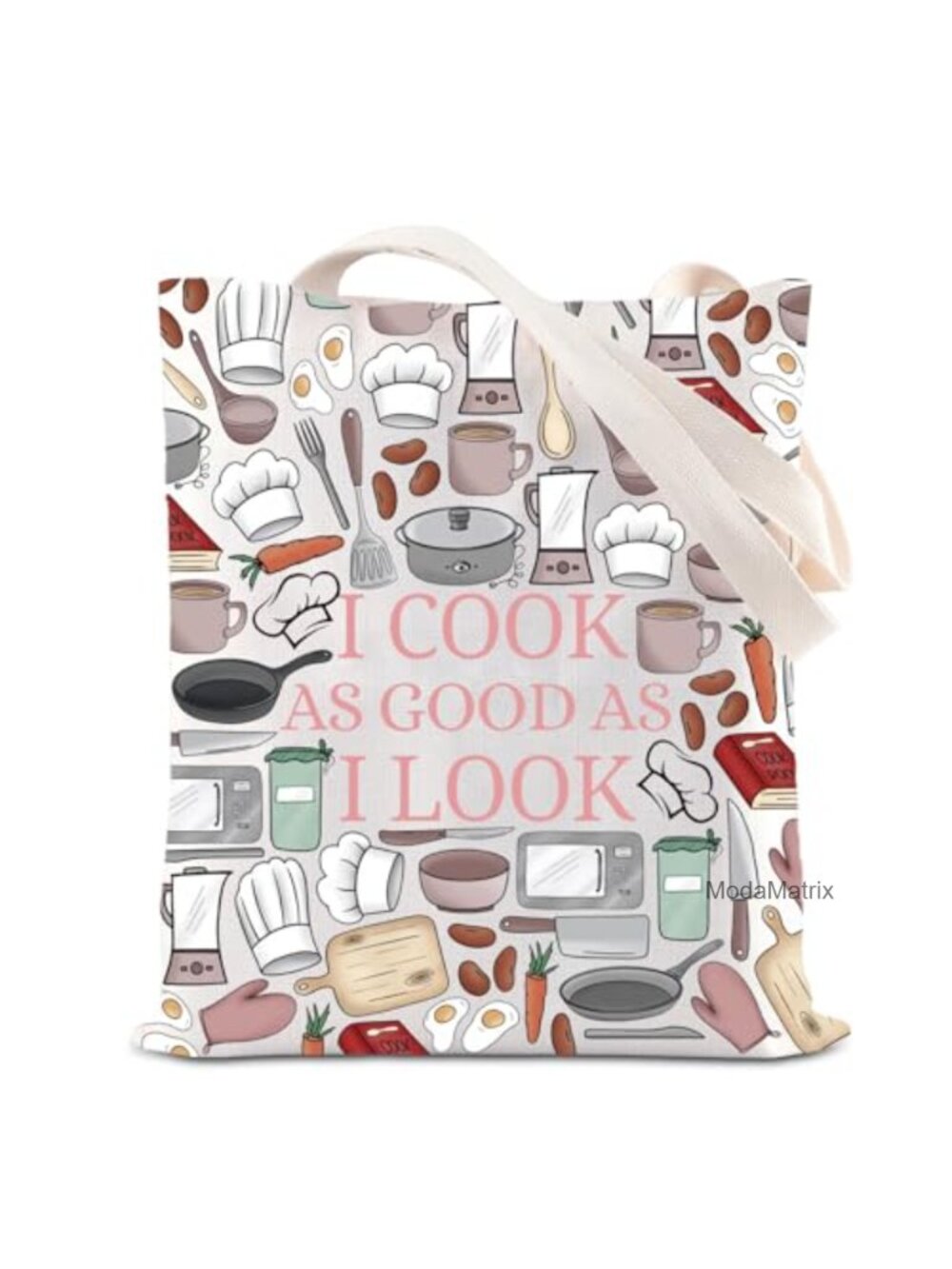 Cotton Canvas Tote Bag Chef Culinary School Graduation Gift Lunch Shopping Bag